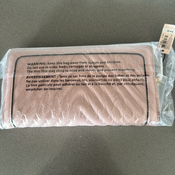 Victoria's Secret LARGE WALLET WITH ZIP / Orchid Blush / V-Quilt & Monogram NEW - Picture 10 of 12